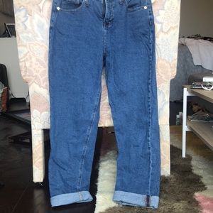 Dark wash mom jeans